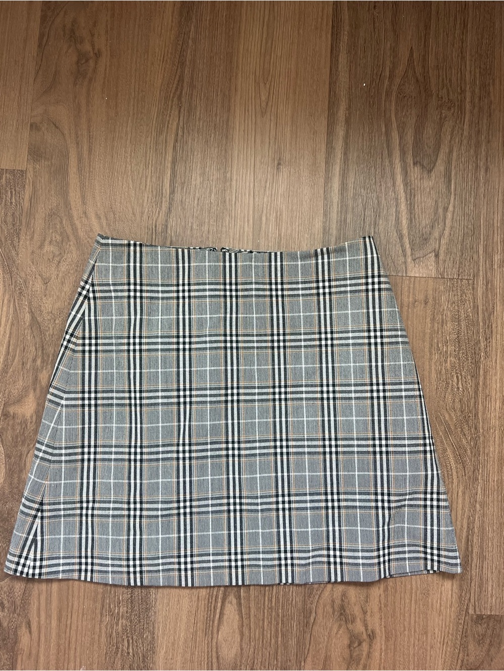 Wilfred Gray Plaid Mini Skirt